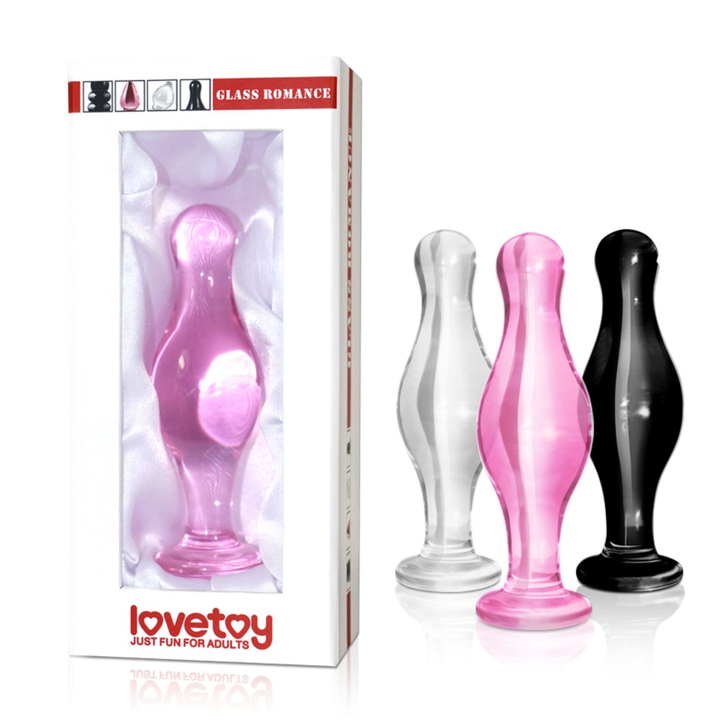 3-Biały opływowy szklany sex korek analny 11,5 cm-3