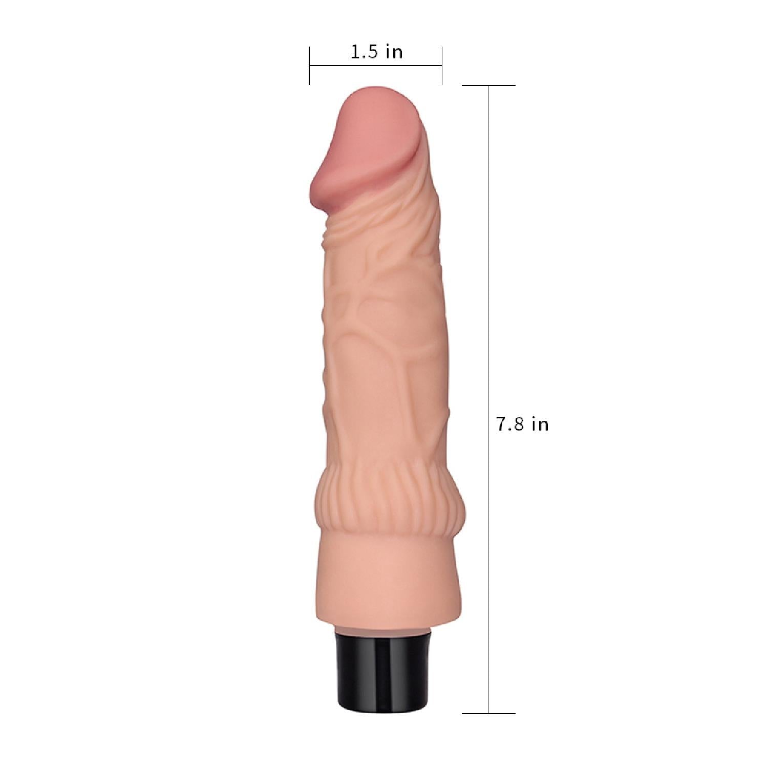 4-Wibrator gruby żylasty realistyczny wygląd 19,3 cm-4