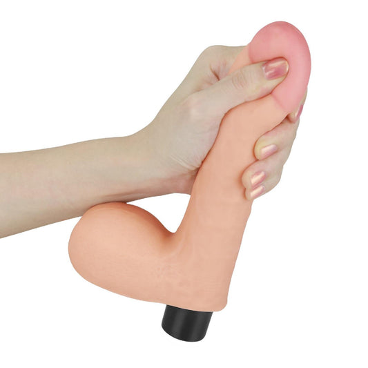 2-Realistyczny wibrator penis z jadrami 17 cm-2