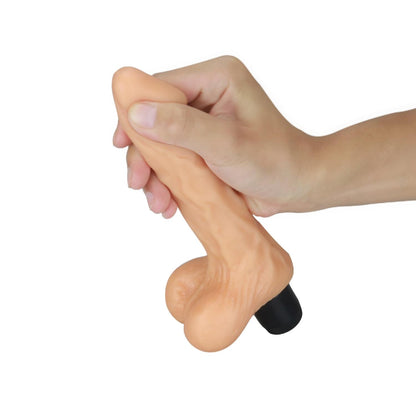 3-Wibrator z jądrami silikonowy realistyczny 20 cm-3