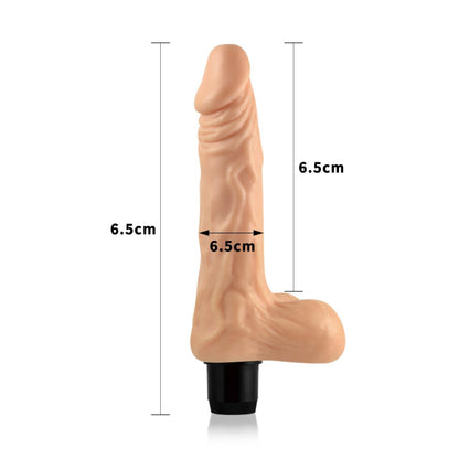 6-Wibrator z jądrami silikonowy realistyczny 20 cm-6