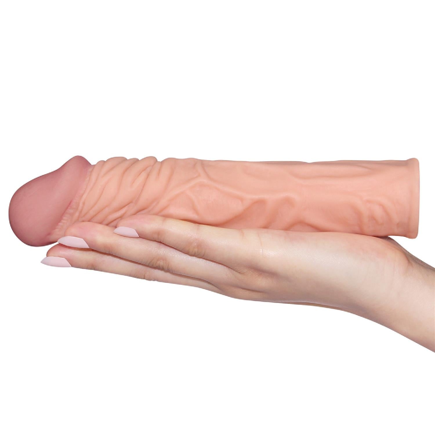 2-Realistyczna nakładka na penisa dildo żylaste 19,5-2