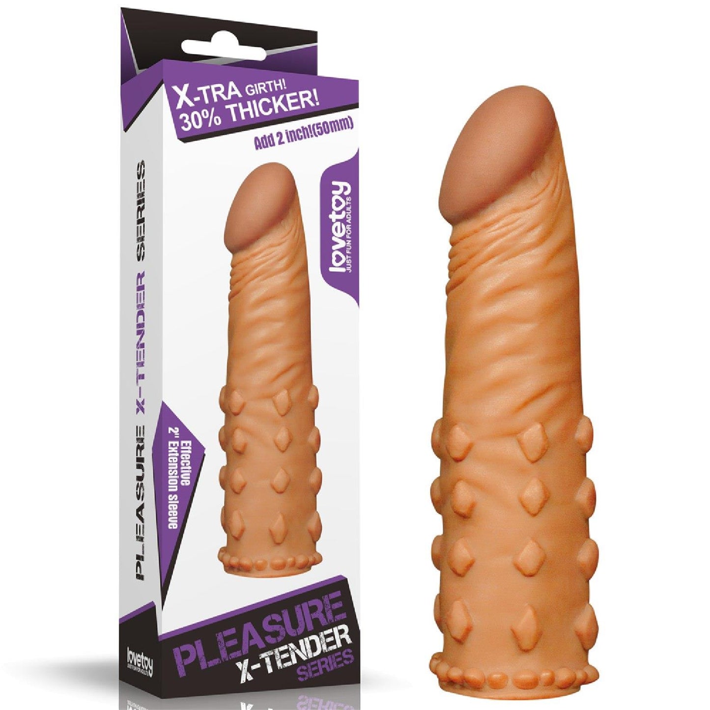 1-Latynoska nakładka na prącie z wypustkami 17,5 cm-1