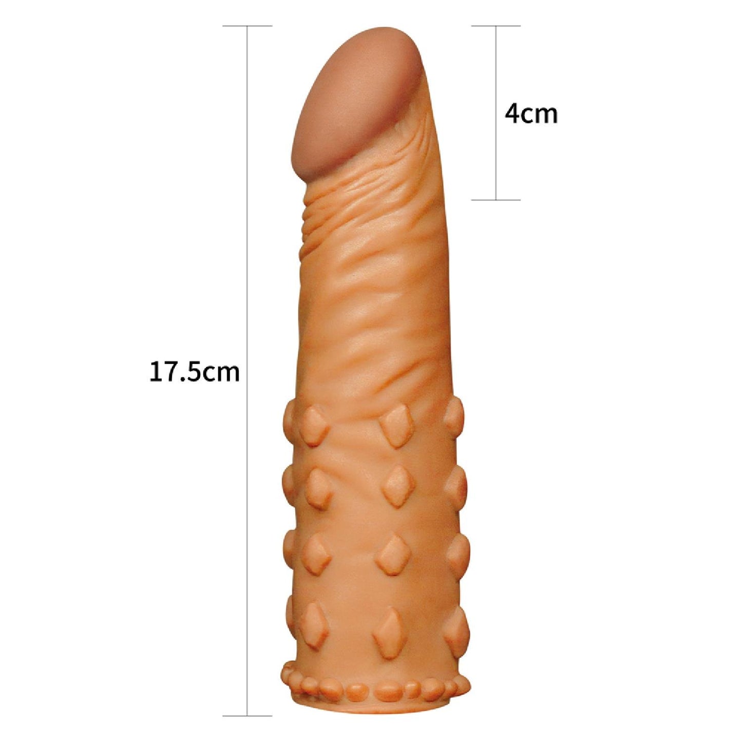 3-Latynoska nakładka na prącie z wypustkami 17,5 cm-3