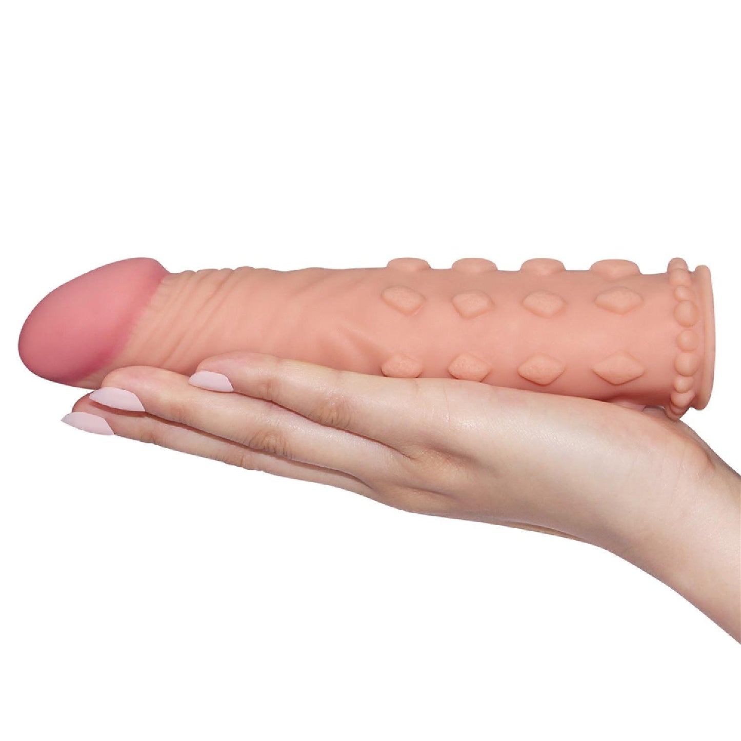 2-Nakładka z wypustkami na penisa cielista  17,5 cm-2