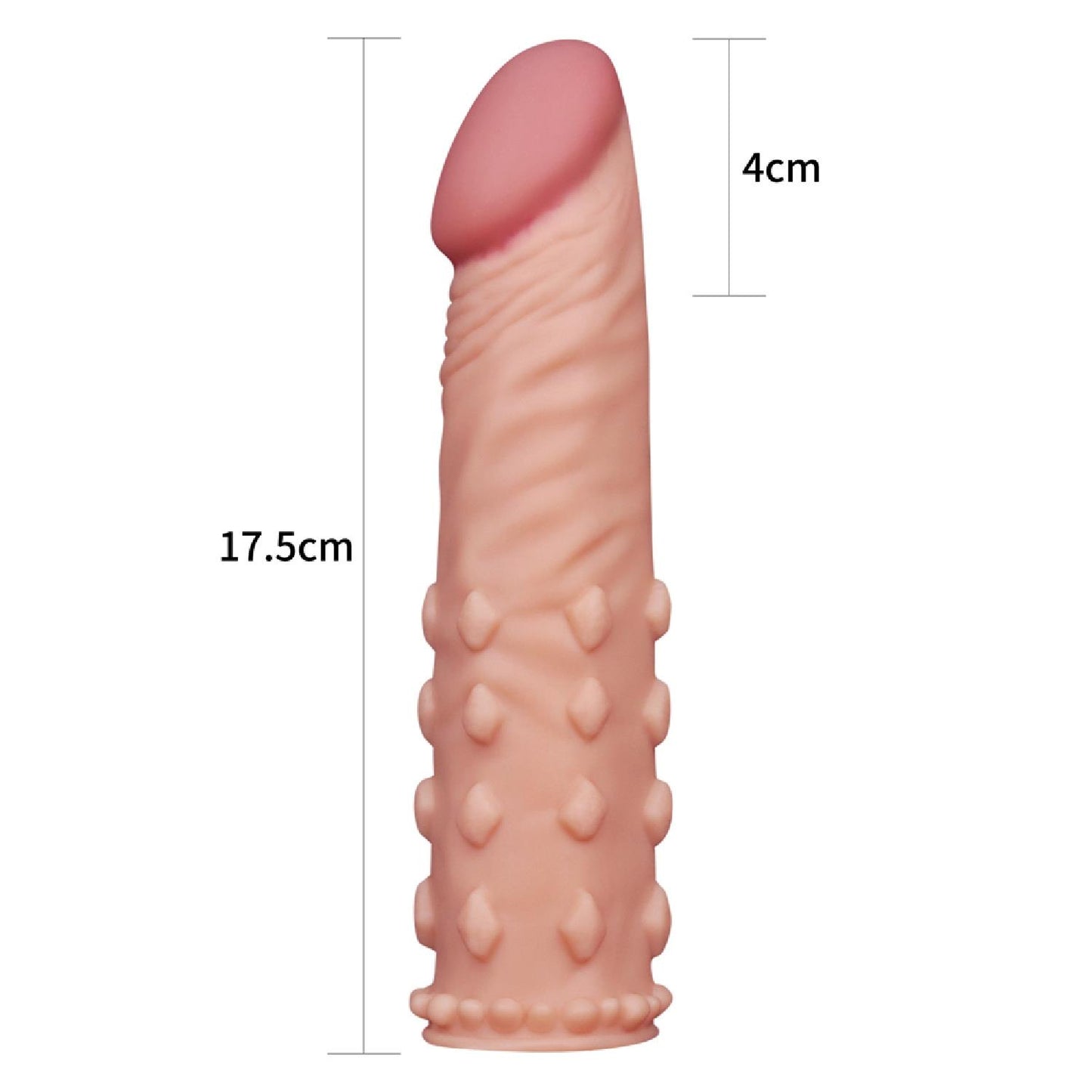 5-Nakładka z wypustkami na penisa cielista  17,5 cm-5