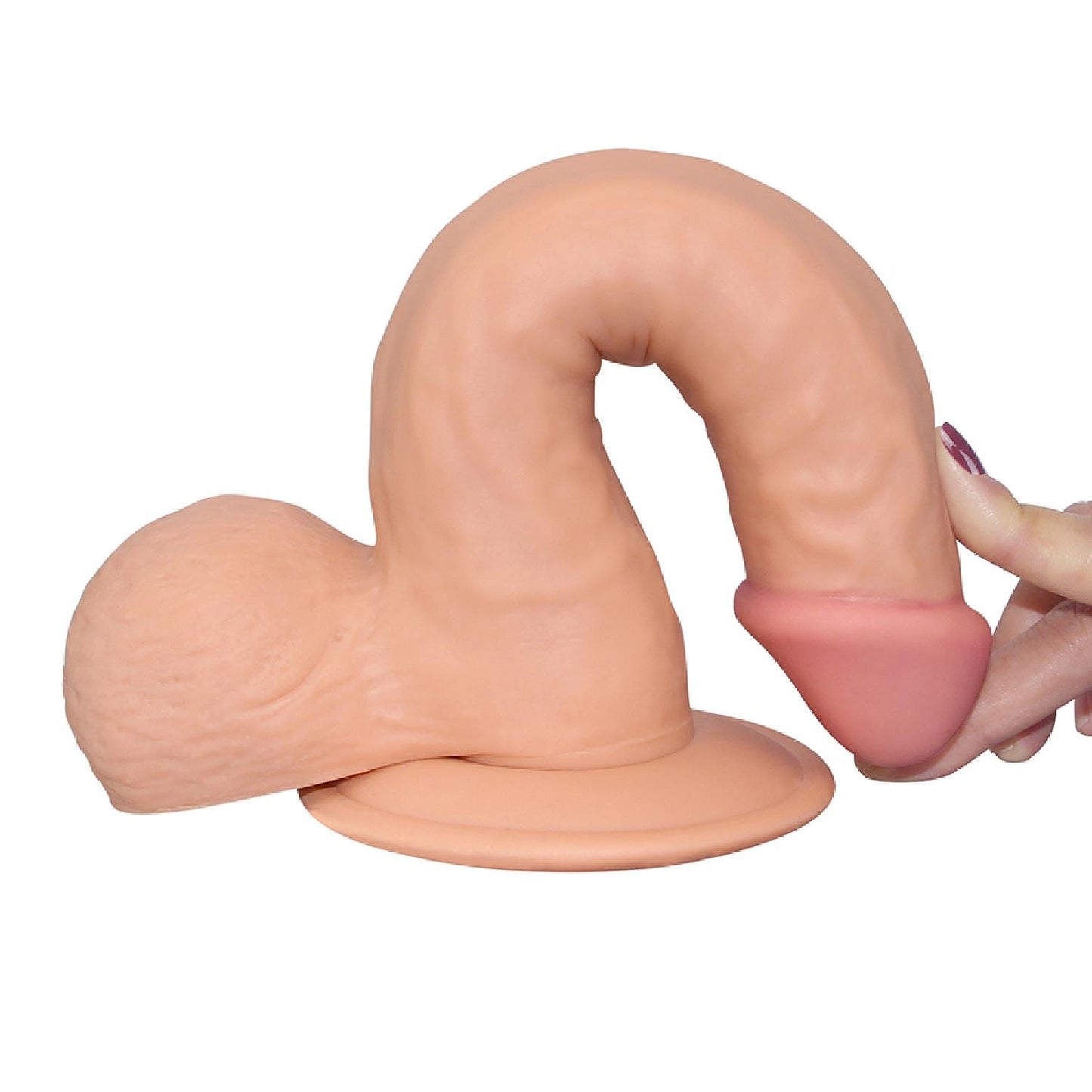 5-Dildo cieliste realistyczny wygląd penisa 20 cm-5