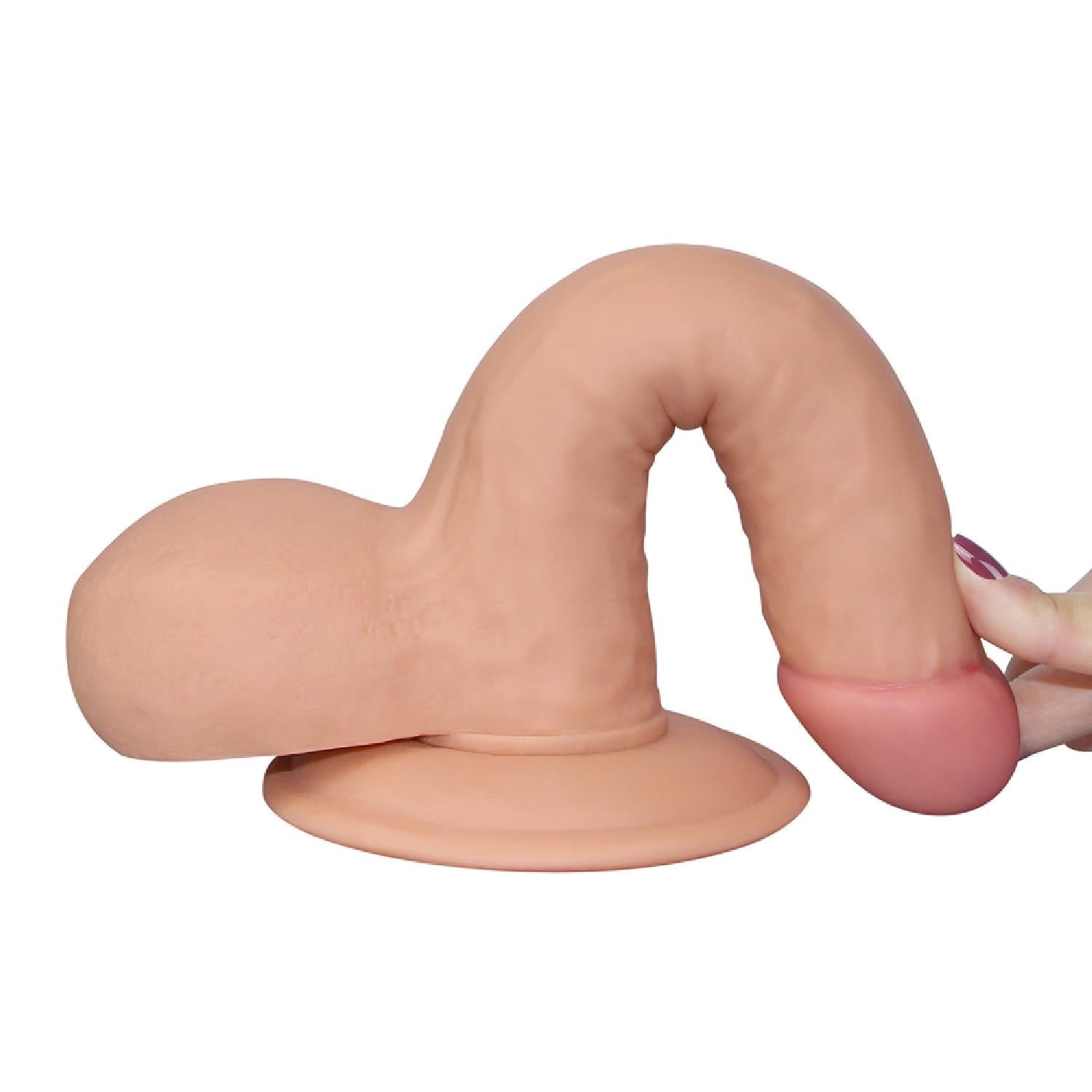 5-Dildo realistyczne z przyssawką żylaste 18 cm-5