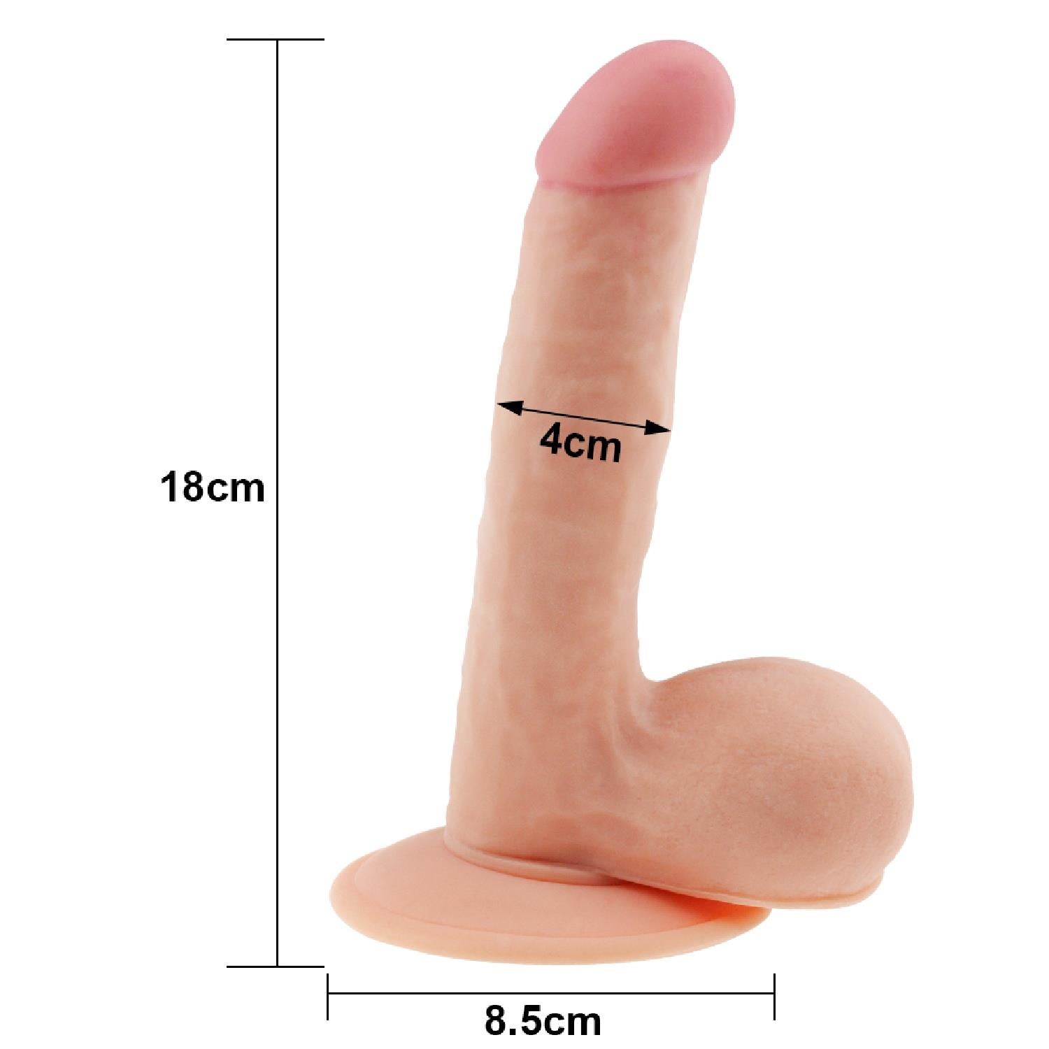 6-Dildo realistyczne z przyssawką żylaste 18 cm-6