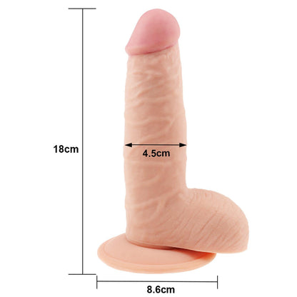 2-Grube żylaste dildo z przyssawką i jadrami 18 cm-2