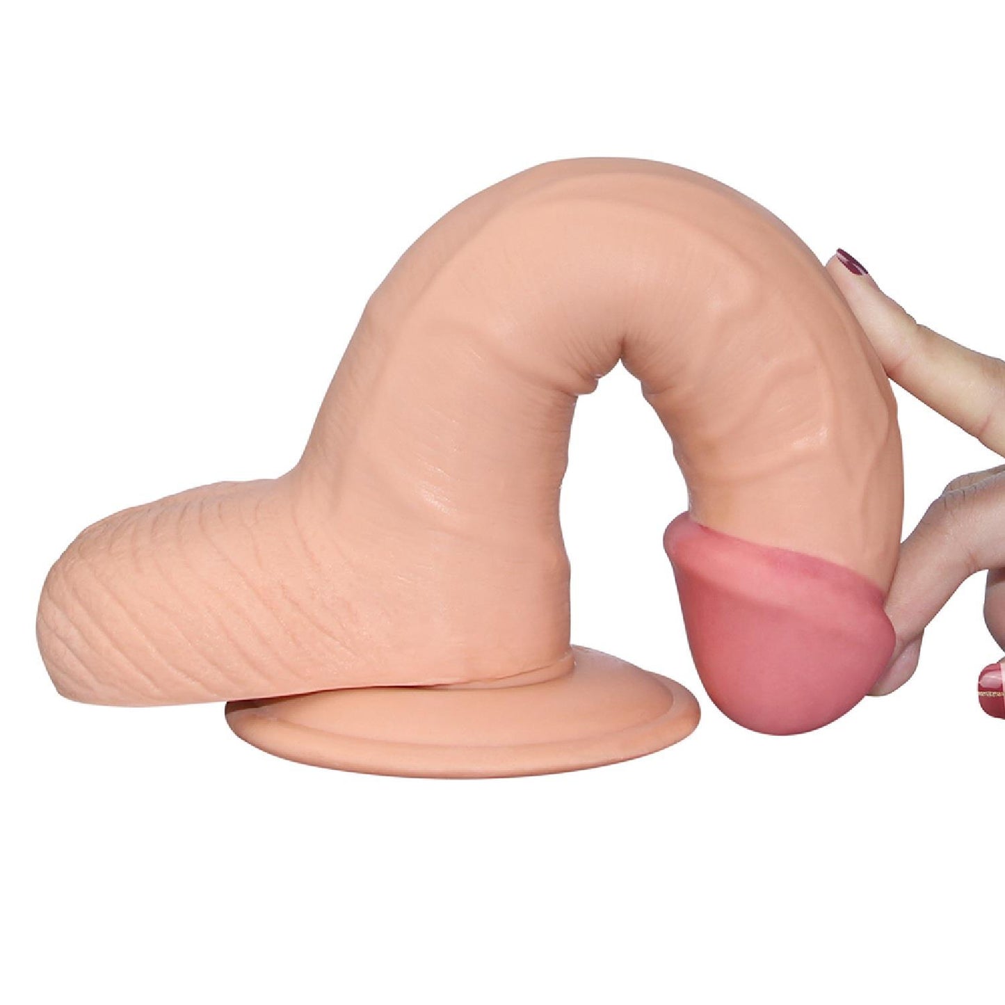 5-Grube żylaste dildo z przyssawką i jadrami 20 cm-5