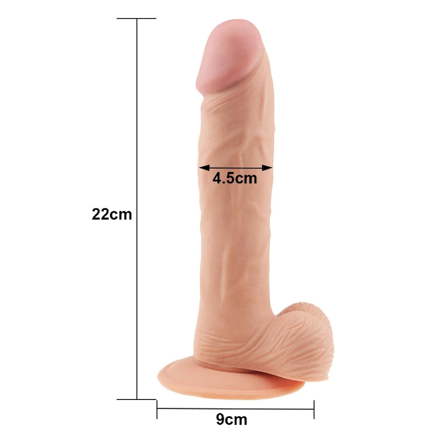 7-Potężny penis dildo realistyczny przyssawka 22 cm-7
