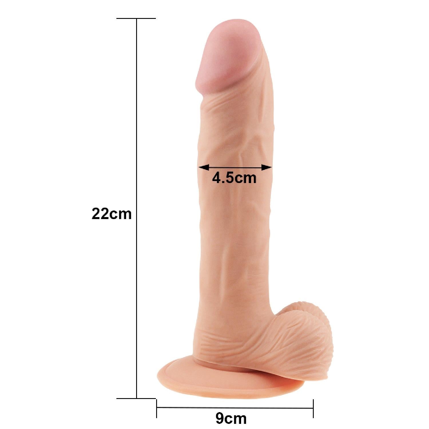 7-Potężny penis dildo realistyczny przyssawka 22 cm-7
