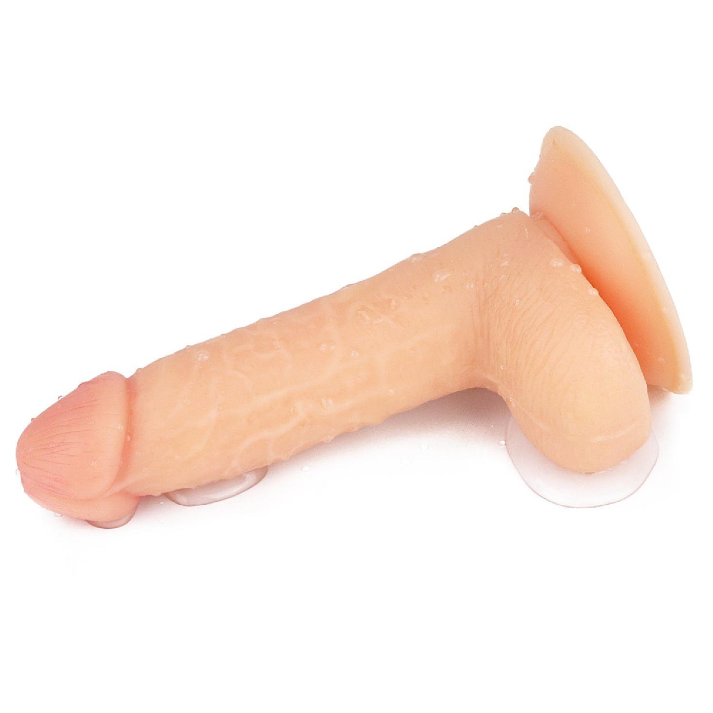 10-Wyżyłowany penis gruby z przyssawką dildo 18 cm-10