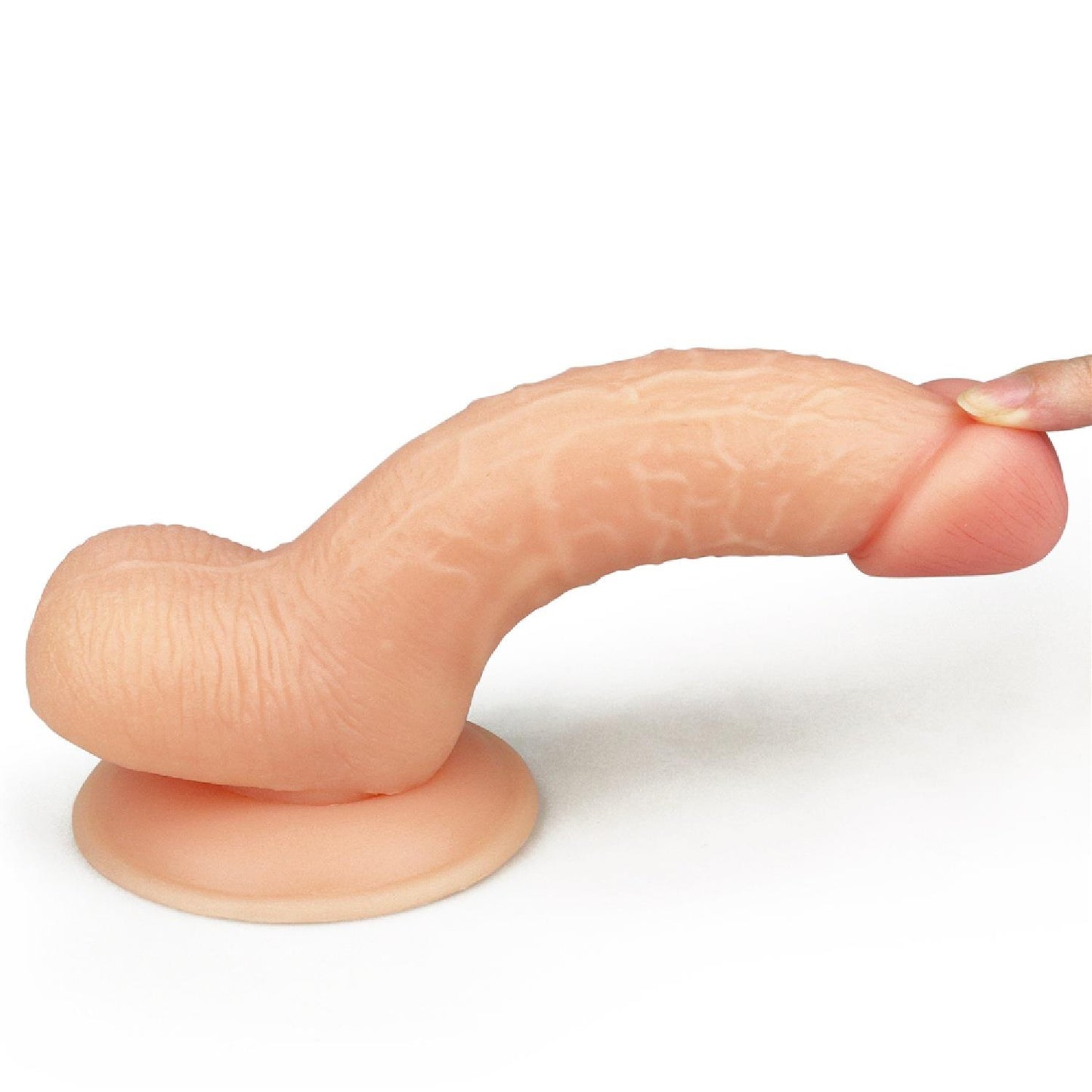 11-Wyżyłowany penis gruby z przyssawką dildo 18 cm-11