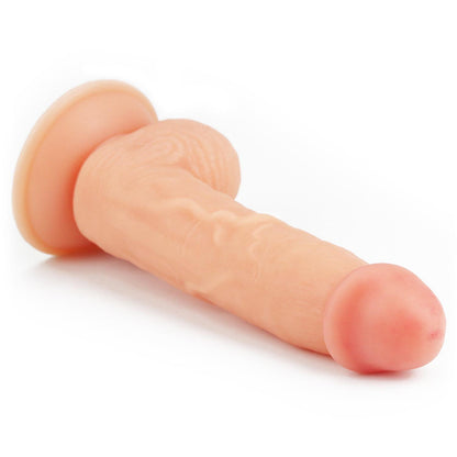 6-Wyżyłowany penis gruby z przyssawką dildo 20 cm-6