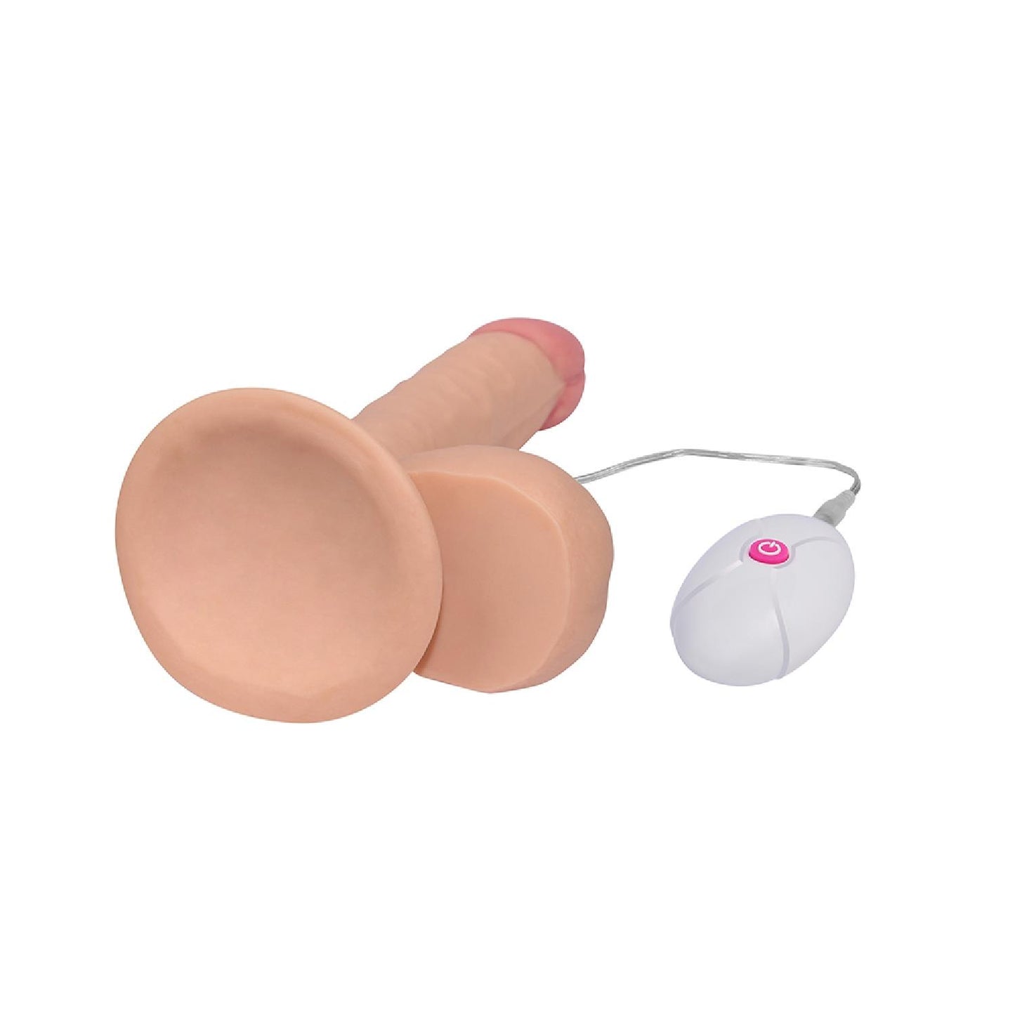 3-Dildo z przyssawką z wibracjami wyżyłowany 18 cm-3
