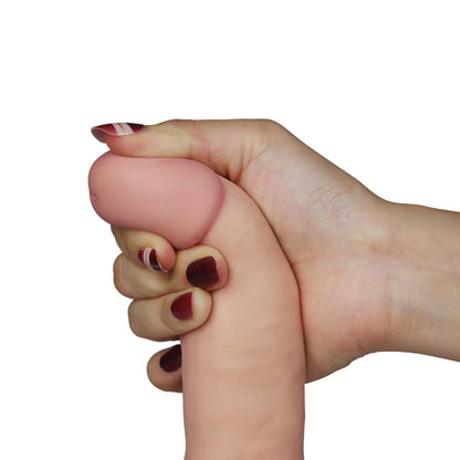 5-Dildo z przyssawką z wibracjami wyżyłowany 18 cm-5