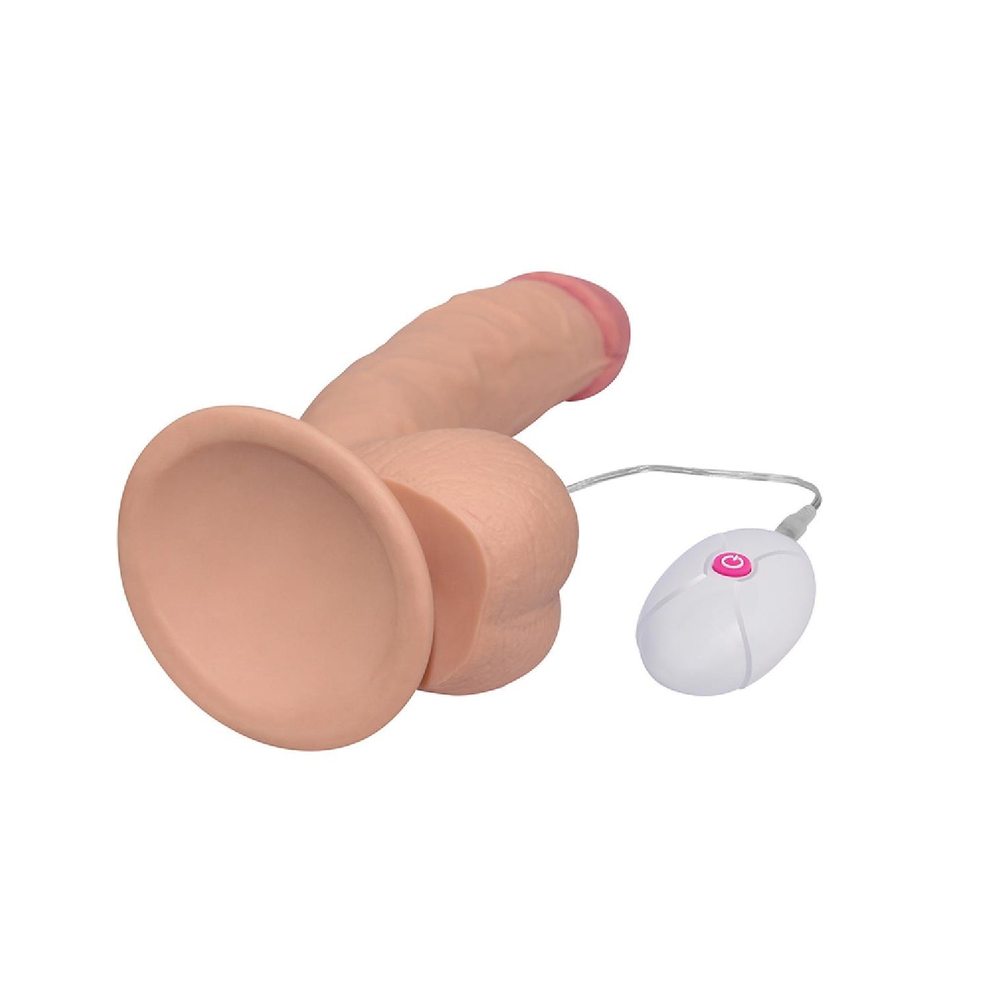 7-Realistyczne dildo z jądrami i wibracjami 21,5 cm-7