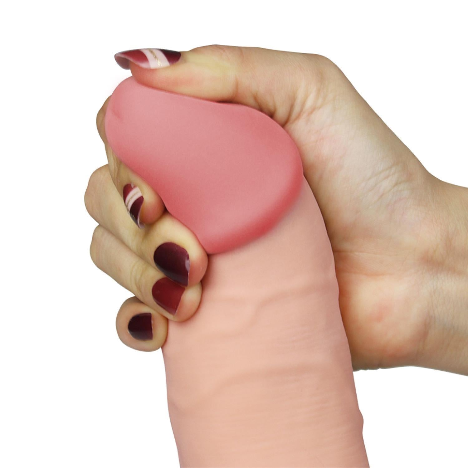 5-Dildo realistyczne gumowe z przyssawką wibracje-5