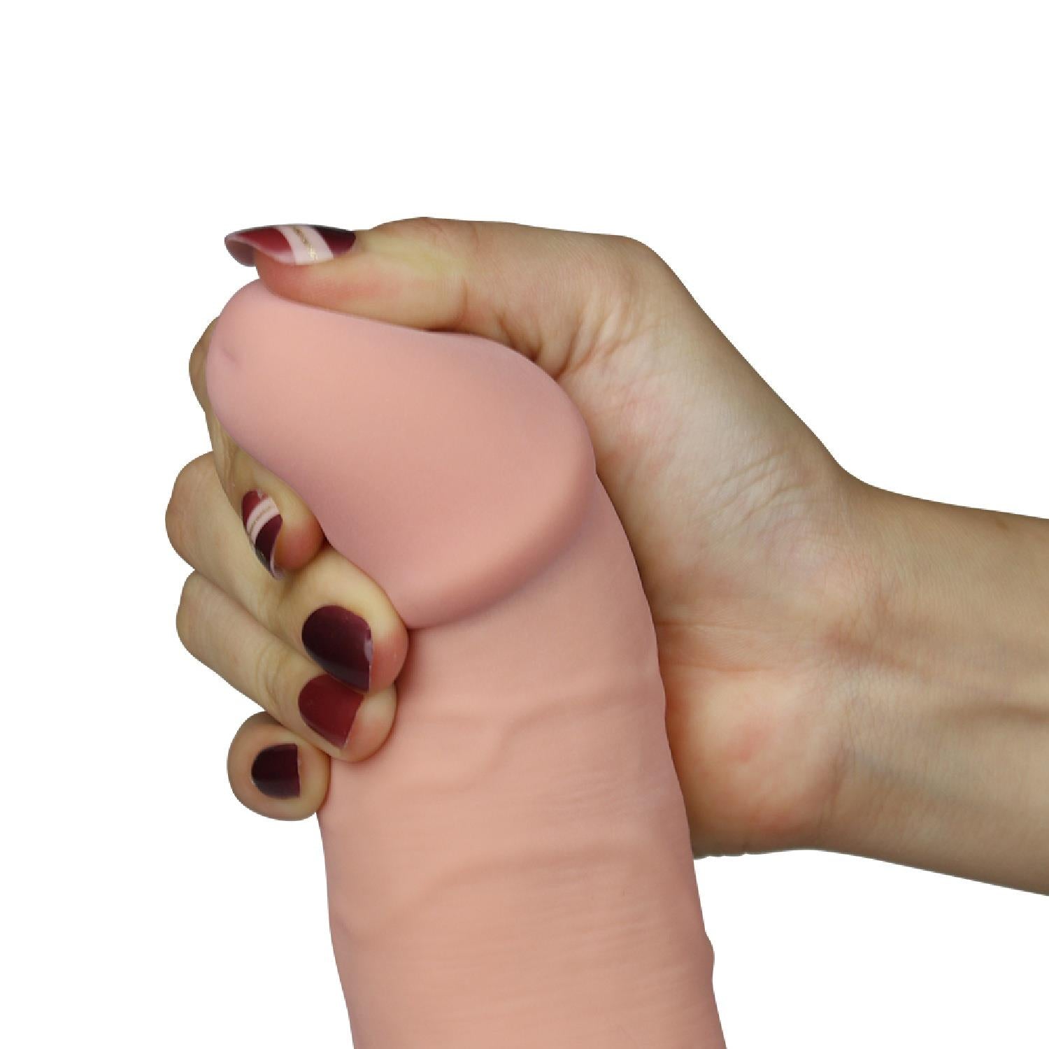 7-Dildo realistyczne gumowe z przyssawką wibracje-7