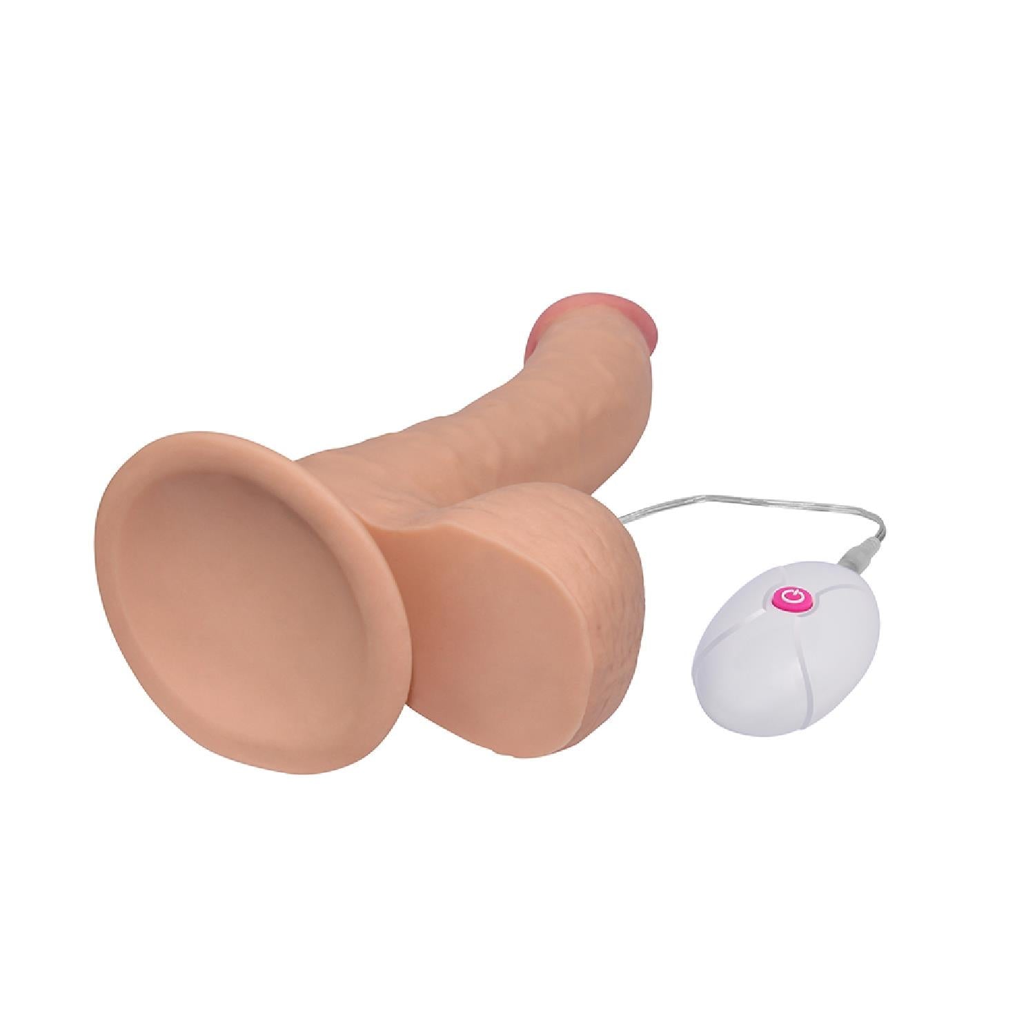 9-Dildo realistyczne gumowe z przyssawką wibracje-9