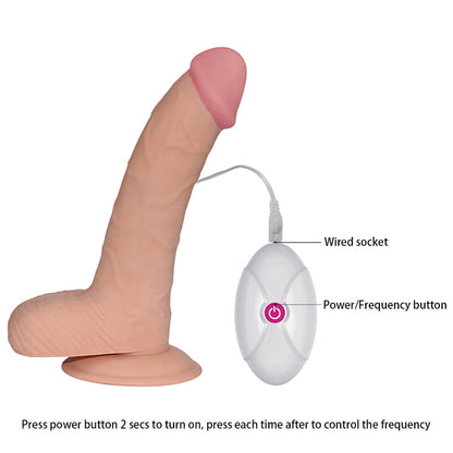 10-Dildo realistyczne gumowe z przyssawką wibracje-10