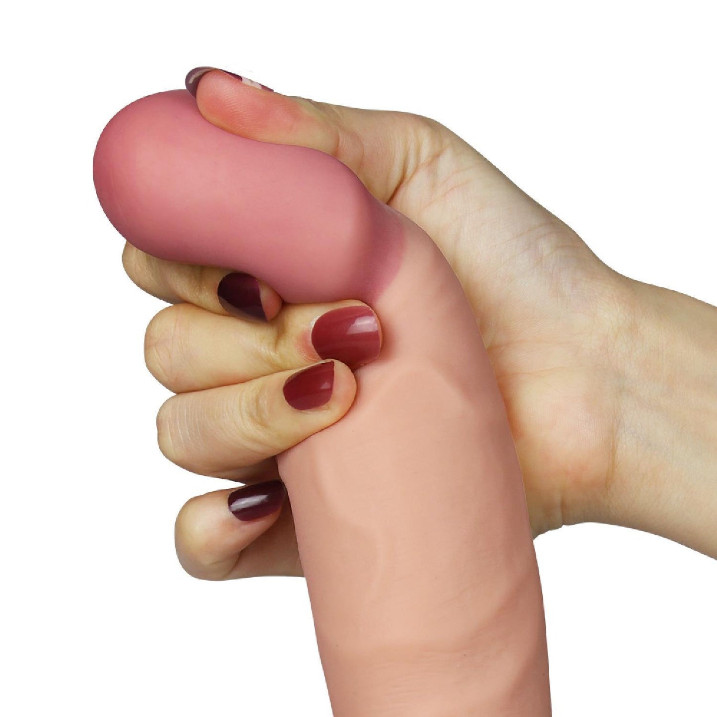 5-Proste dildo eko skóra realistyczne wibracje 22 cm-5
