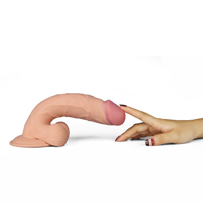 7-Proste dildo eko skóra realistyczne wibracje 22 cm-7