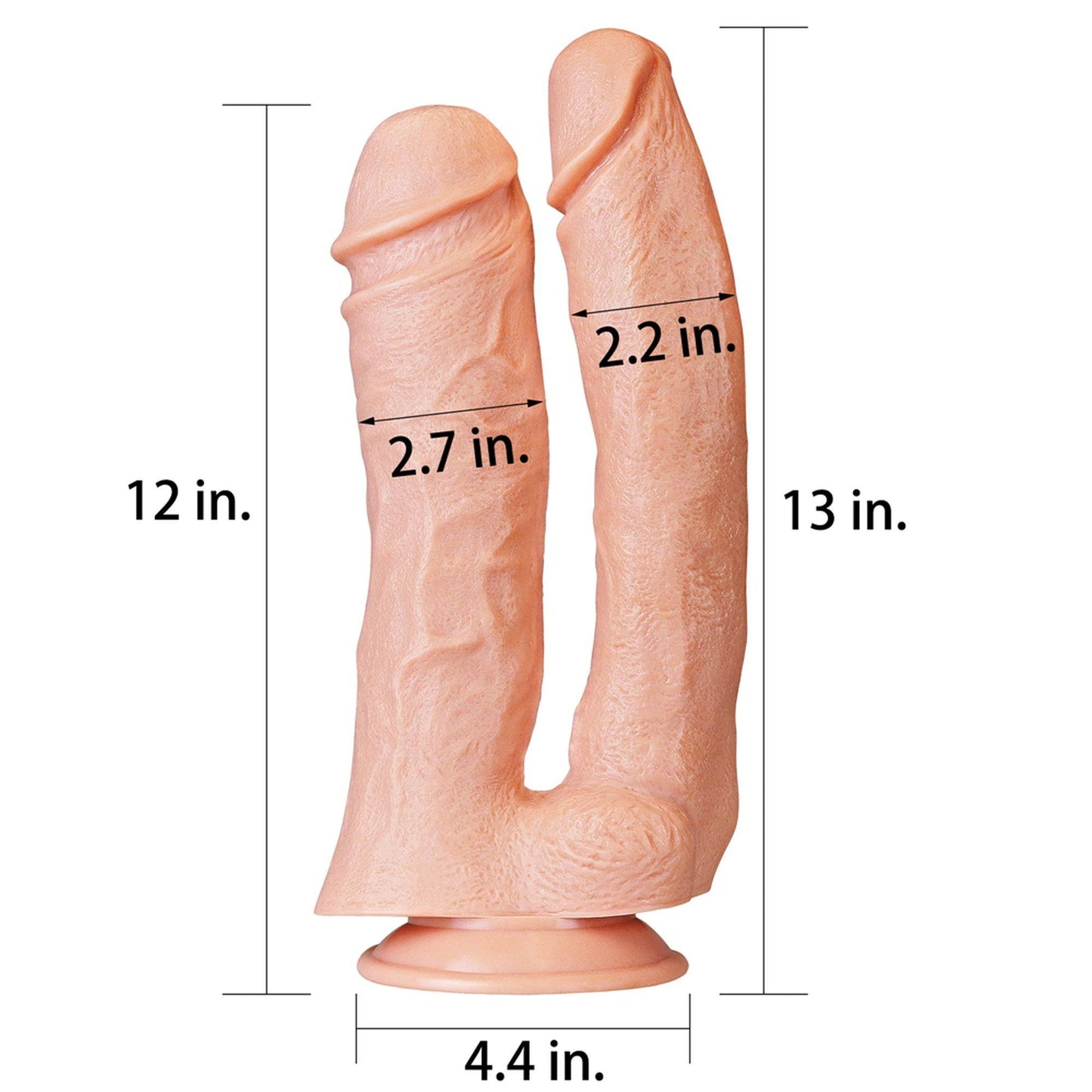 2-Podwójne potężne dildo do sexu wyżyłowane 33 cm-2