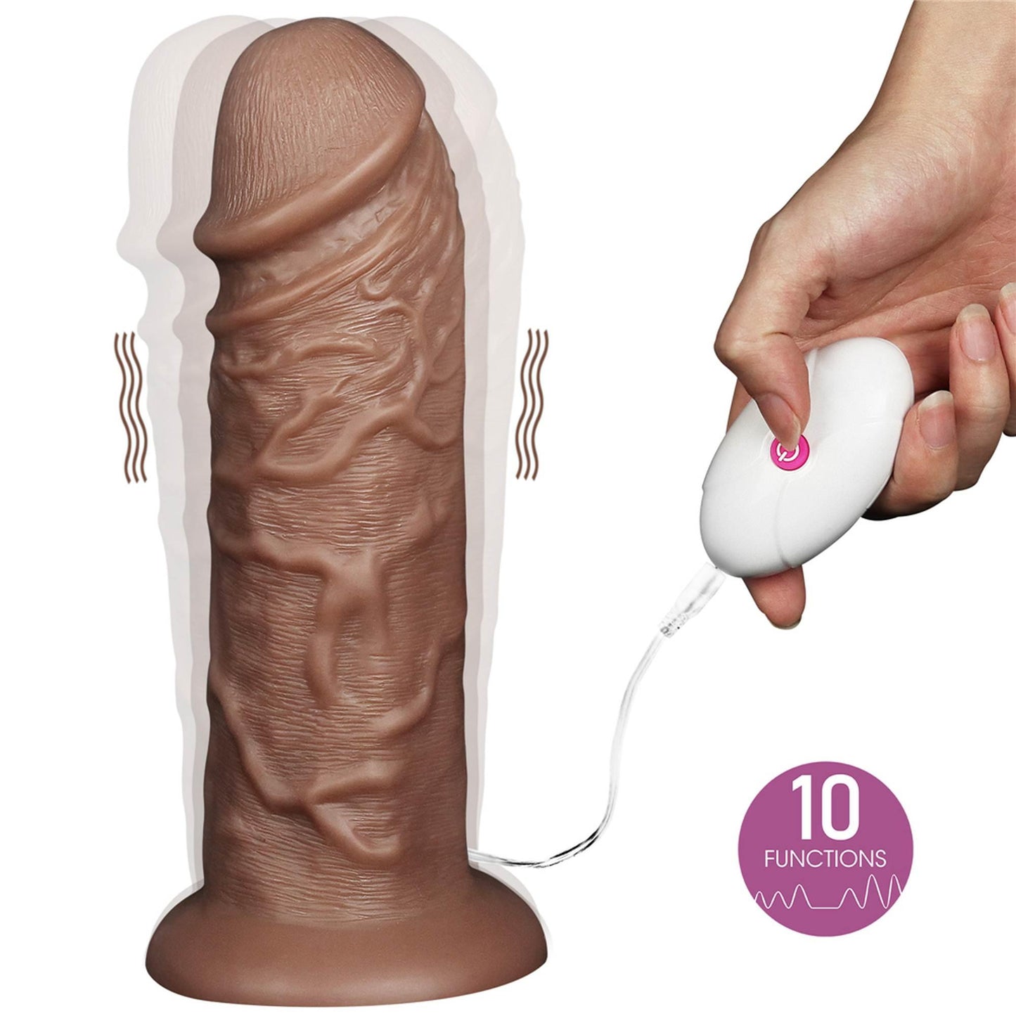 3-Murzyńskie ogromne dildo żyły i przyssawka 26,5 cm-3