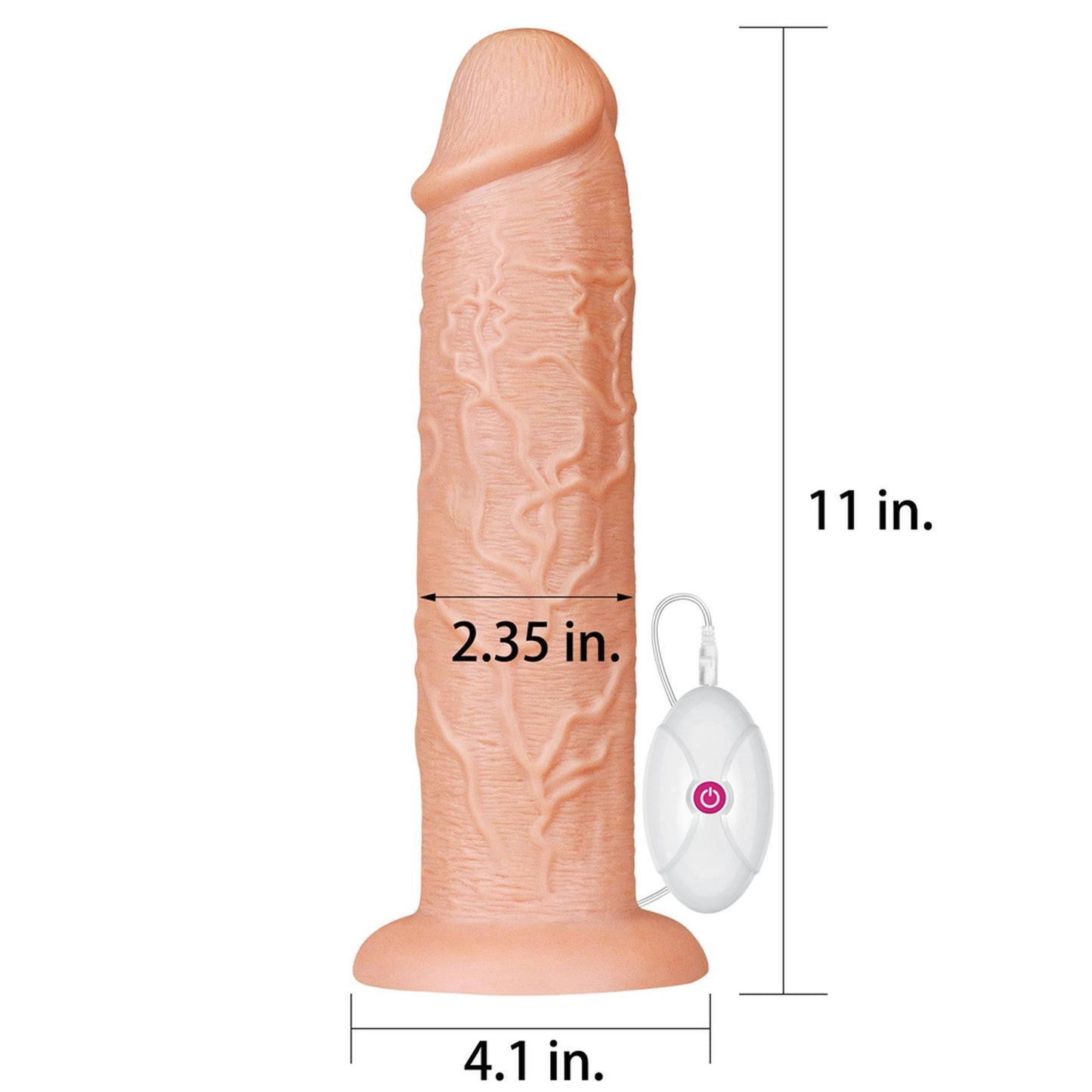 2-Grube ogromne dildo z przyssawką wibracje 28 cm-2