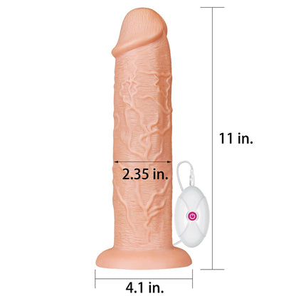 2-Grube ogromne dildo z przyssawką wibracje 28 cm-2