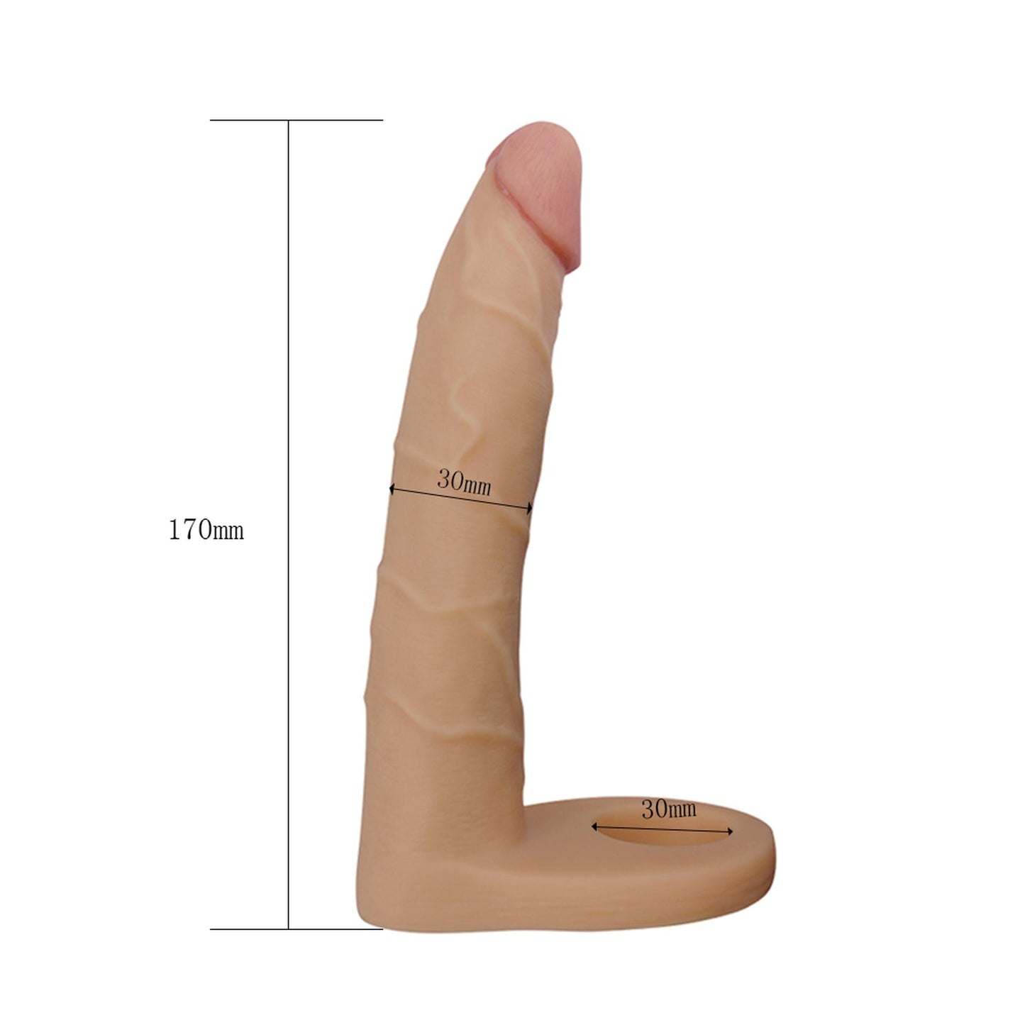 6-Gumowy strap-on sztuczny penis sex analny 17,5 cm-6