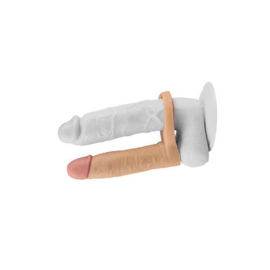 2-Gumowy analny strap-on otwór na penisa giętki 15cm-2
