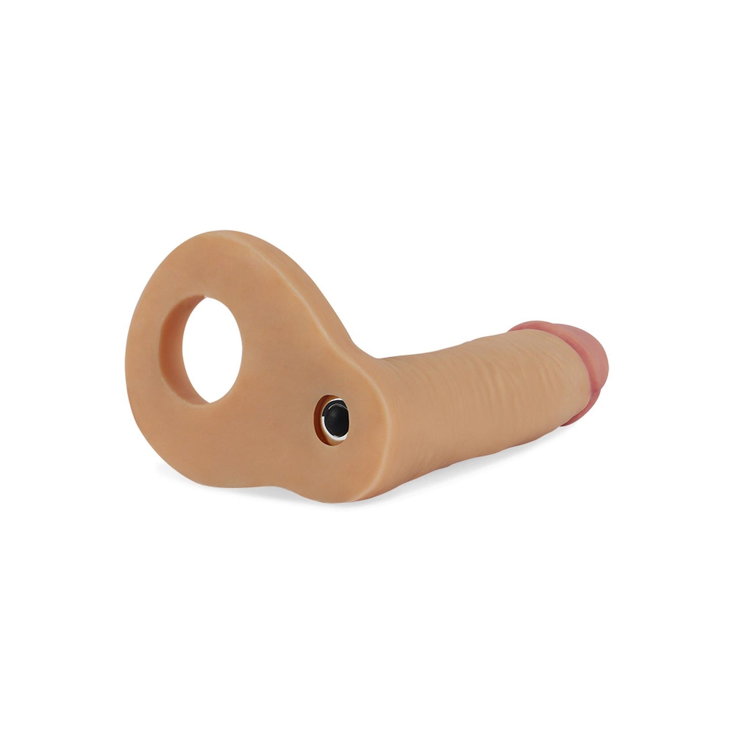 4-Gumowy analny strap-on otwór na penisa giętki 15cm-4