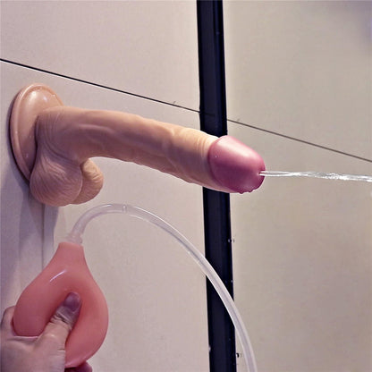 5-Gumowe dildo pompowane penis wytrysk przyssawka-5