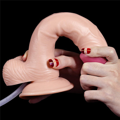 12-Gumowe dildo pompowane penis wytrysk przyssawka-12