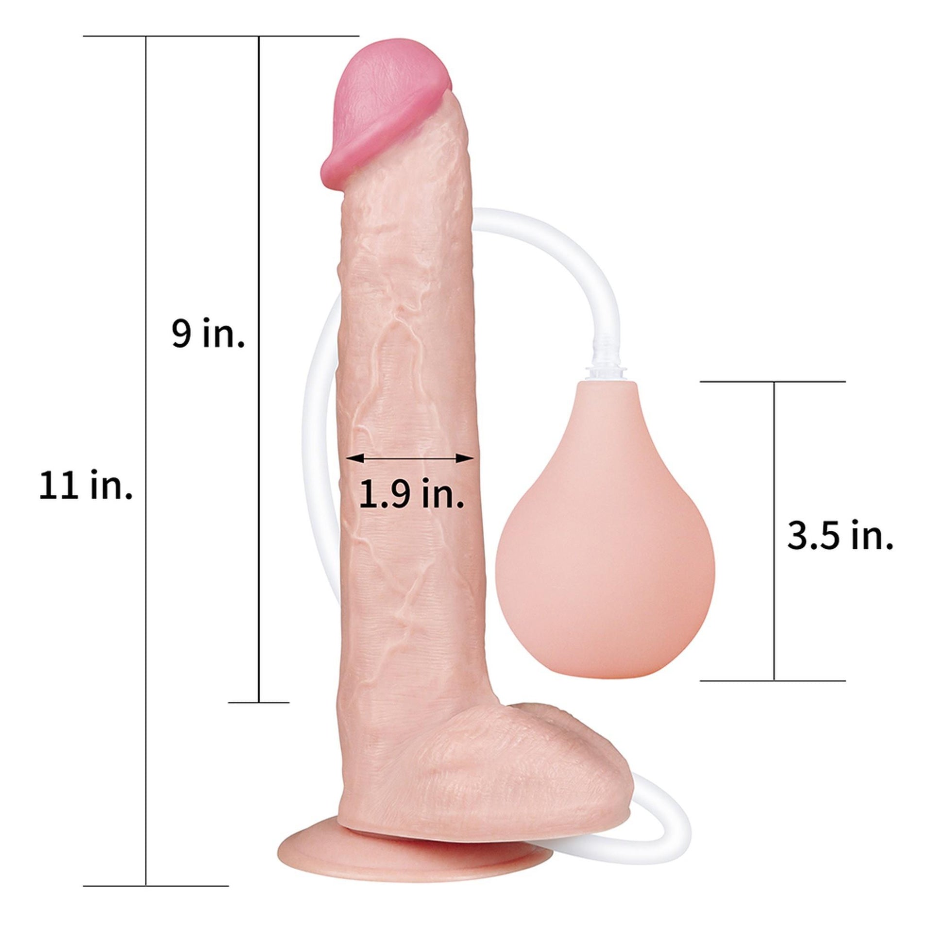 2-Dildo realistyczne z przyssawką i wytryskiem penis-2