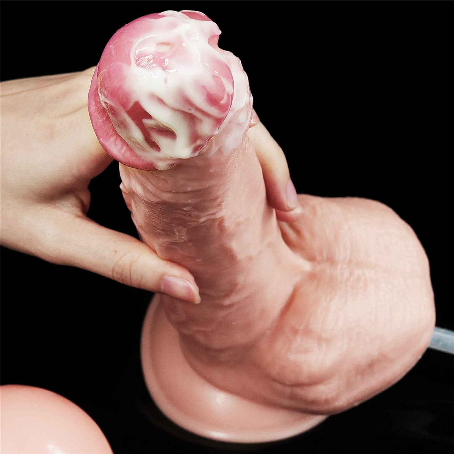 13-Dildo realistyczne z przyssawką i wytryskiem penis-13