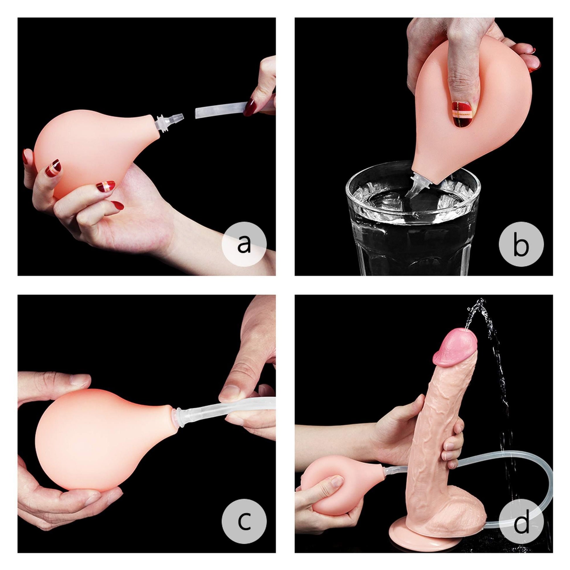15-Dildo realistyczne z przyssawką i wytryskiem penis-15