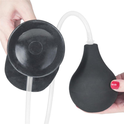 5-Czarne dildo żylaste przyssawka i wytrysk 28 cm-5