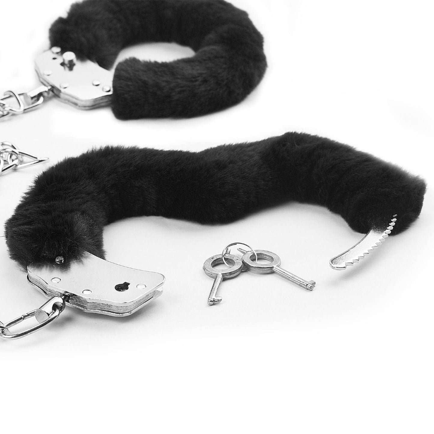 3-Puszyste kajdanki na ręce i nogi czarne BDSM-3