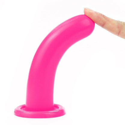 5-Silikonowe dildo do strap-ona sex analny różowe-5