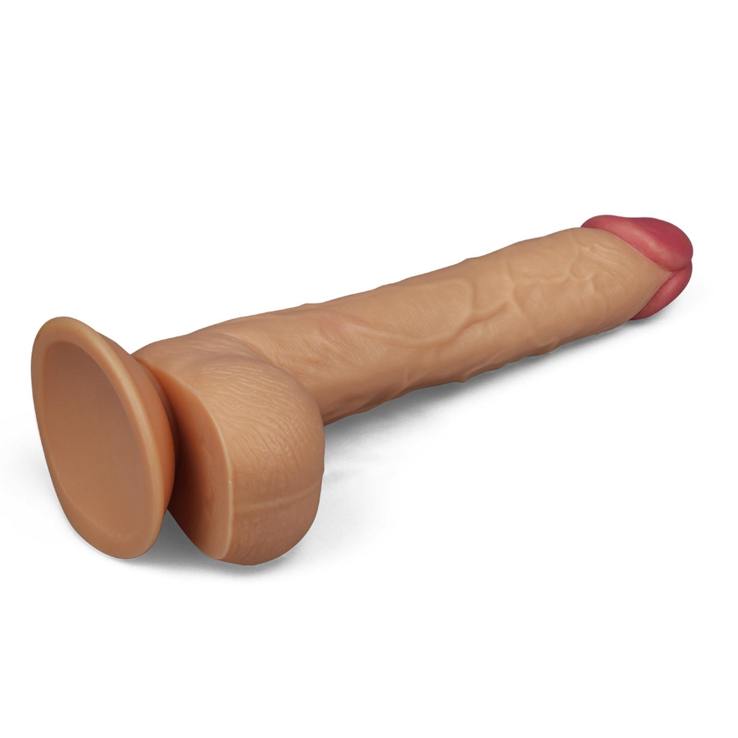 3-Super giętkie dildo z przyssawką i jądrami 27,5 cm-3