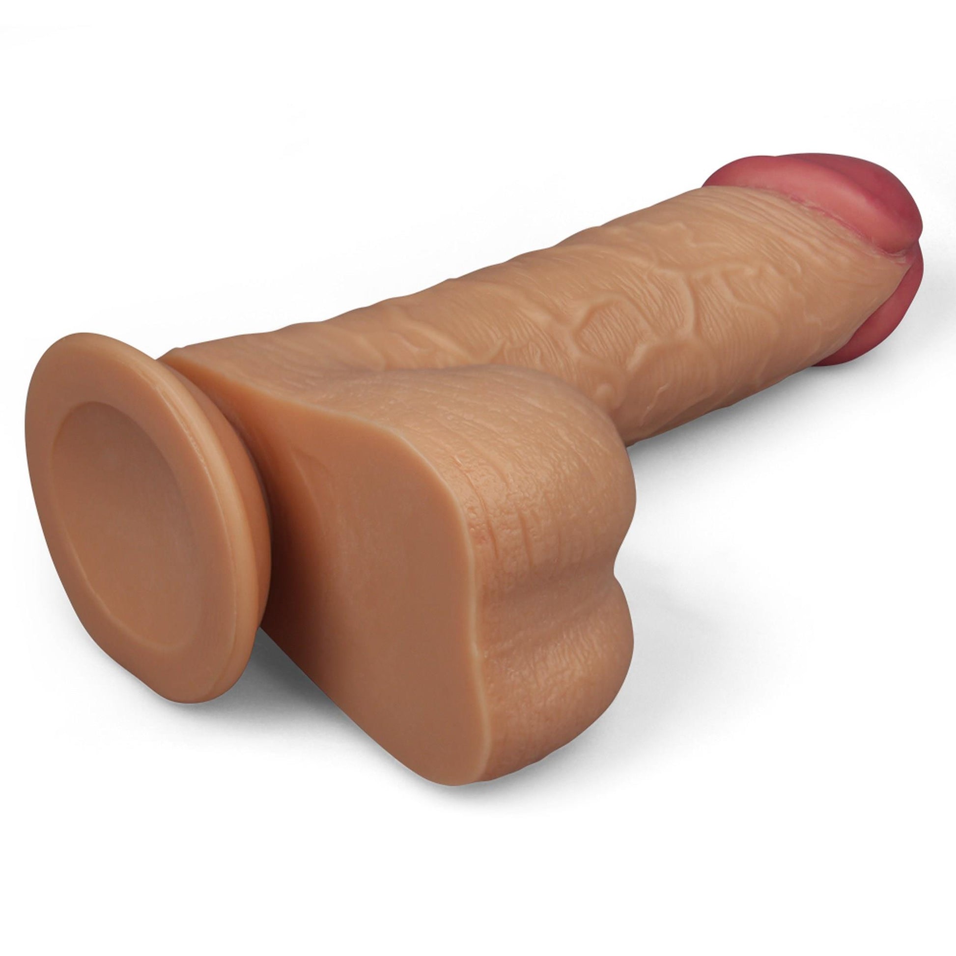 3-Gruby giętki silikonowy penis z przyssawką 24,5 cm-3