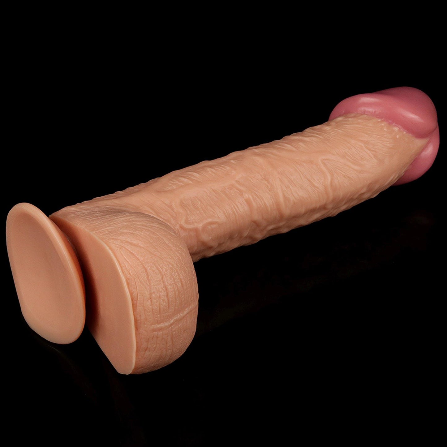 5-Duży żylasty cielisty penis z przyssawką 28,5 cm-5
