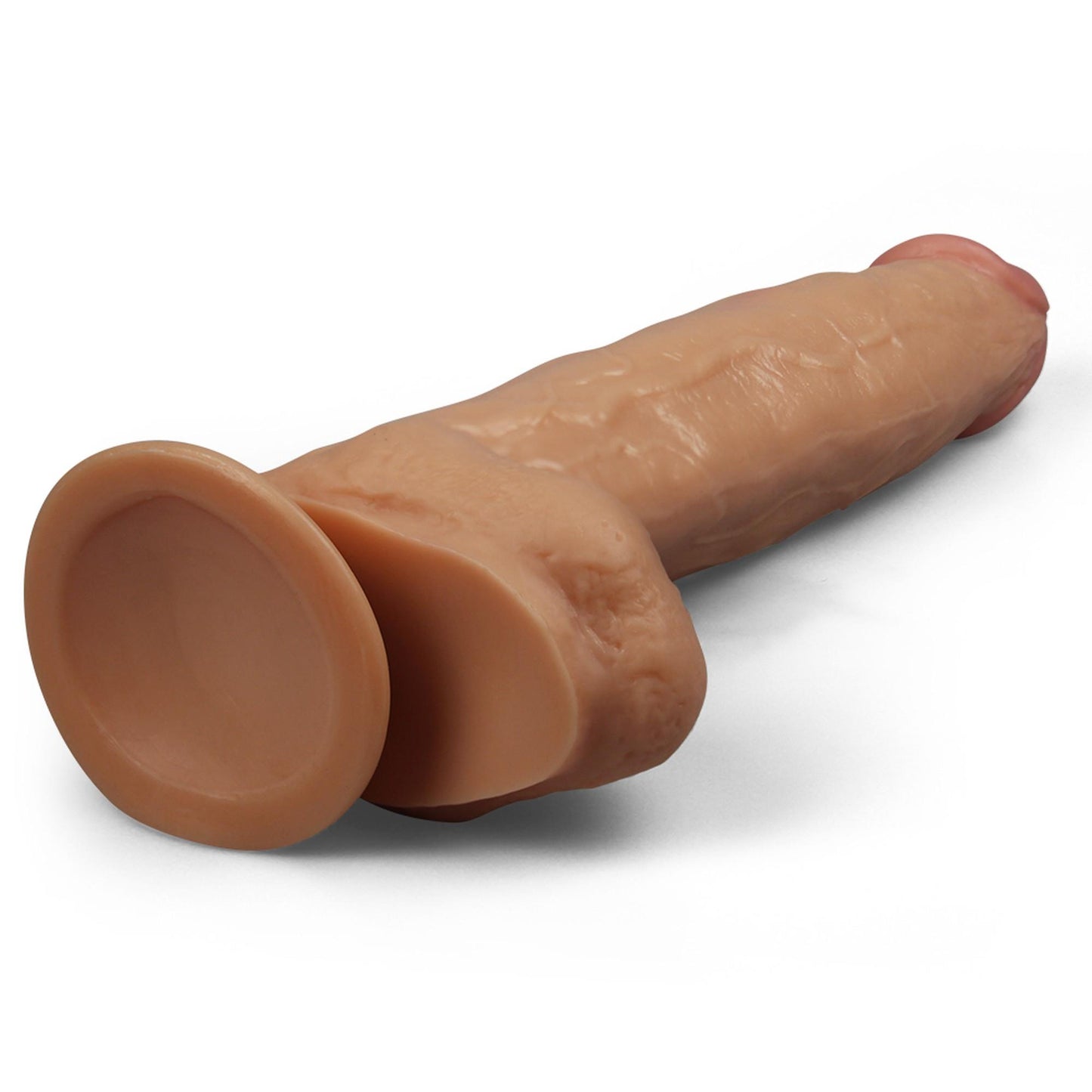 3-Śniady żylasty penis duże dildo z przyssawką 30 cm-3