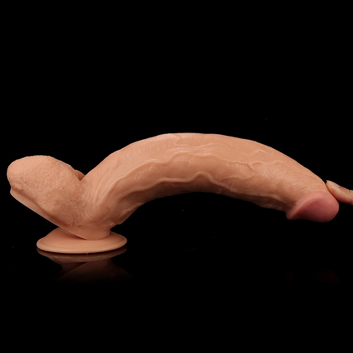 7-Śniady żylasty penis duże dildo z przyssawką 30 cm-7