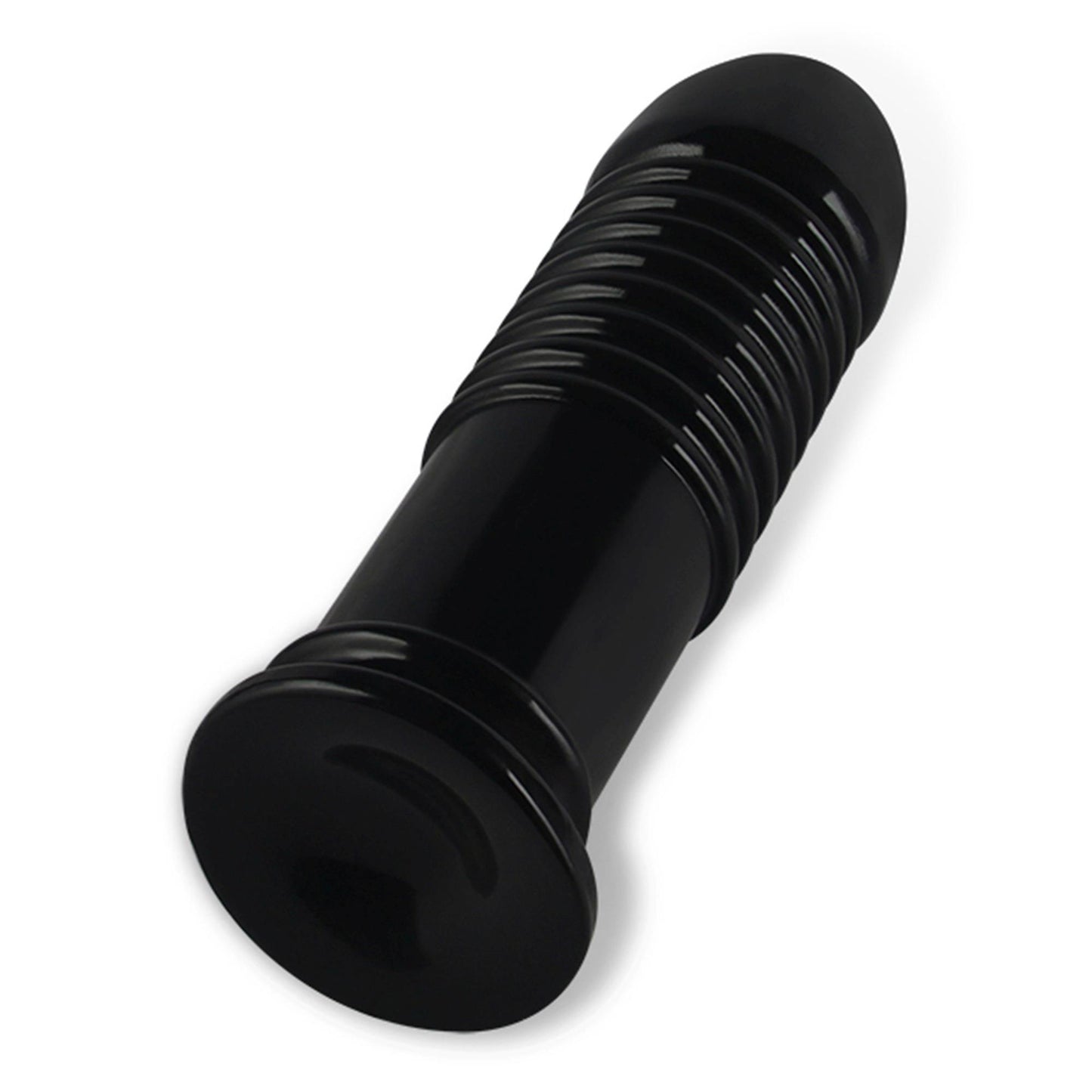 3-Czarny korek analny duży z pierścieniami 20 cm-3